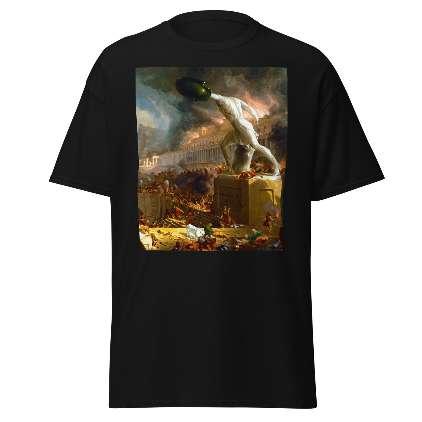 The Course of Empire, Destruction Thomas Cole Painting T-Shirt - Hudson River School American Romanticism Landscape Art Unisex Shirt